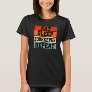 Camiseta Comer el Zoo Sleep Zoo Keeper Repetir el Lover Ani