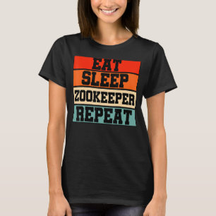 Camiseta Comer el Zoo Sleep Zoo Keeper Repetir el Lover Ani
