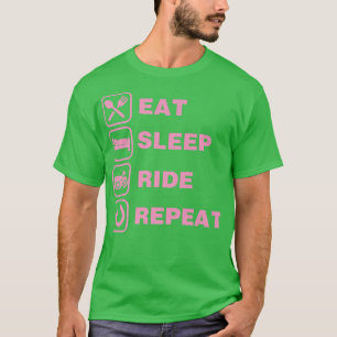 Camiseta Comer en bicicleta de motocicleta repetida de cond