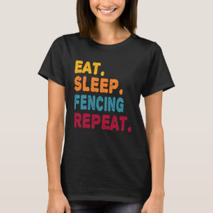 Camiseta Comer esgrima para dormir Repetir niños Hombres Mu