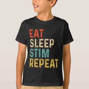 Camiseta Comer Estima de Sueño Repetir Autismo Sensibilizac