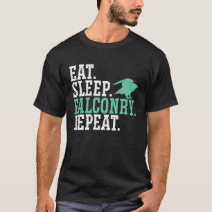 Camiseta Comer Falconería de Sueño Repetir Ornitología de A