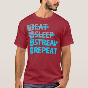 Camiseta Comer flujo de sueño repetir gracioso T para jugar