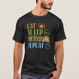 Camiseta Comer fotografía de sueño repite retro vintage