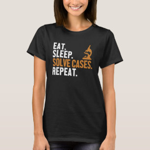 Camiseta Comer Fundas de solución de sueño repiten ciencia 