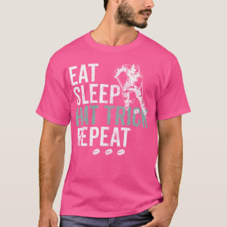 Camiseta Comer Gorra de sueño truco Repetir Guay Ice Hockey