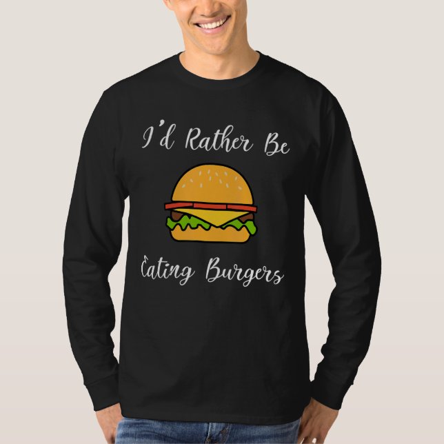 Camiseta Comer hamburguesas de queso comida rápida Hamburge (Anverso)