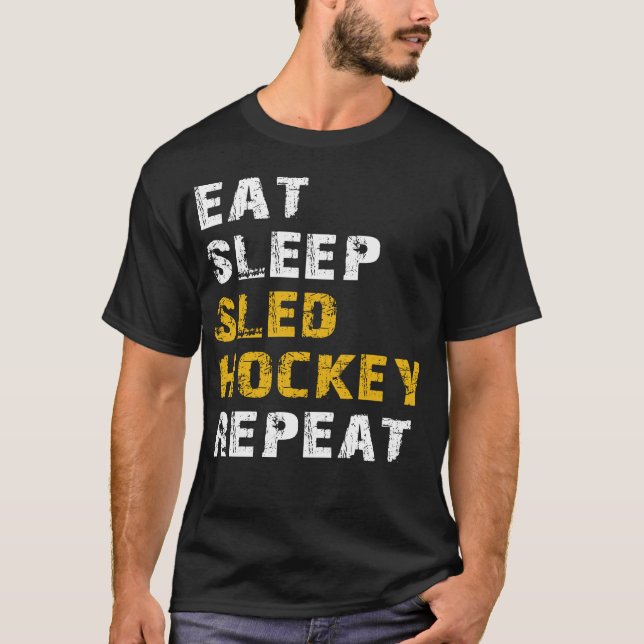 Camiseta comer hockey sobre hielo (Anverso)