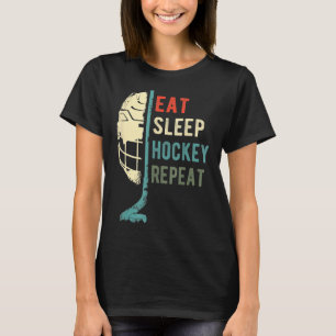 Camiseta Comer hockey sobre sueño Repetir divertida cosecha