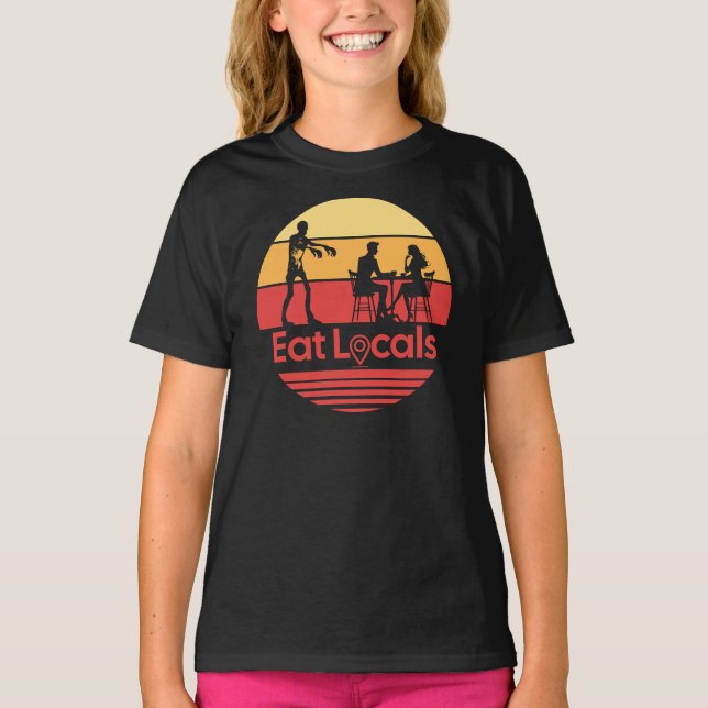 Camiseta Comer Humor zombi local (Anverso)
