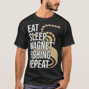 Camiseta Comer imán de sueño Pesca Imán de repetición de pe