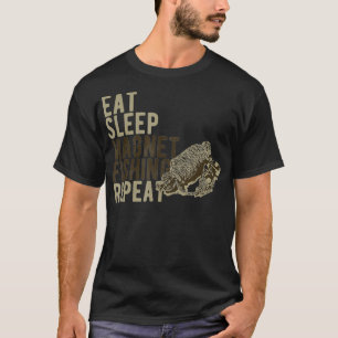 Camiseta Comer imán de sueño Pesca Repitiendo pescadores