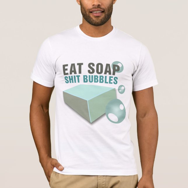 Camiseta Comer jabón S—Burbujas Wackiest Funny (Anverso)