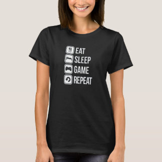 Camiseta Comer Juego De Sueño Repetir Juego Jugar De Juego