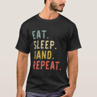 Camiseta Comer la banda de suspensión repetida de marchas D