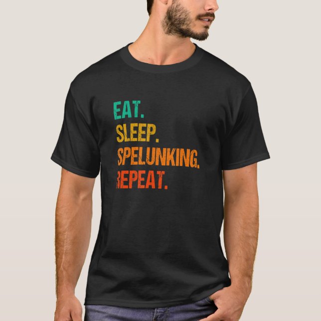 Camiseta Comer la cueva de espeleología del castor de repet (Anverso)