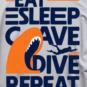 Camiseta Comer la CUEVA de sueño DIVE Repetir regalos graci