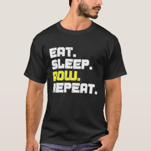 Camiseta Comer la fila de suspensión de sueño de repetición