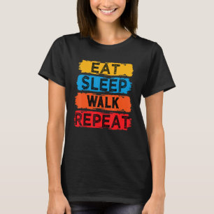 Camiseta Comer La Marcha Del Sueño Repita Gracioso Para Cam