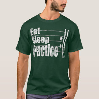 Camiseta Comer la práctica del sueño repetir regalo de músi