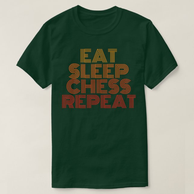 Camiseta Comer la repetición del ajedrez dormido (Diseño del anverso)