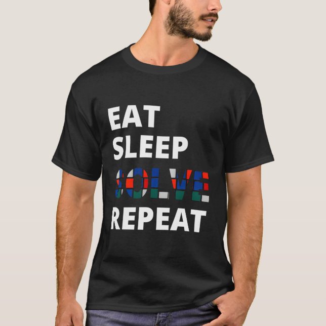 Camiseta Comer la solución de sueño de repetición de la res (Anverso)