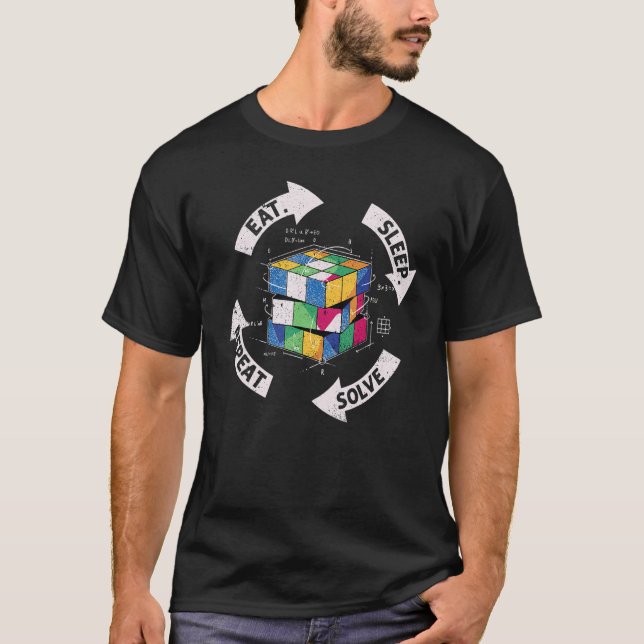 Camiseta Comer la solución de sueño repetir la velocidad de (Anverso)