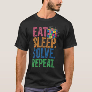 Camiseta Comer la solución de sueño repetir la velocidad de