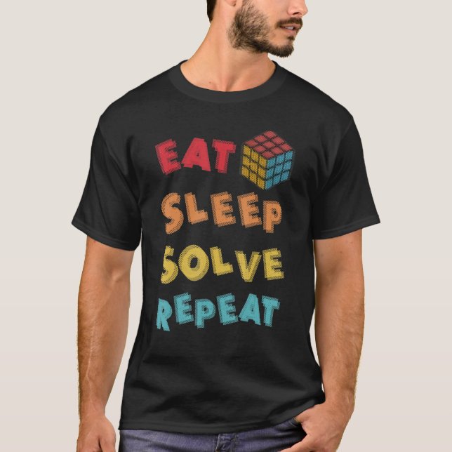 Camiseta Comer la solución de sueño repetir la velocidad de (Anverso)