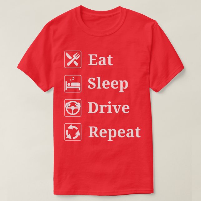 Camiseta Comer la unidad de suspensión repetida 4 (Diseño del anverso)