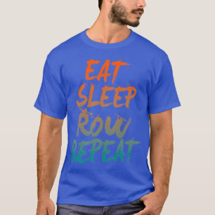 Camiseta Comer las filas de repetición de rayas de la fila