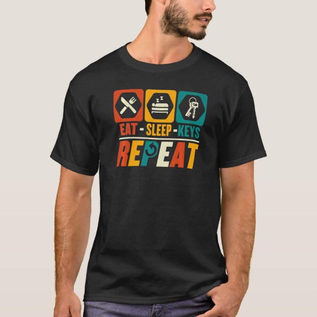 Camiseta Comer las teclas de suspensión de repetición del c (Anverso)