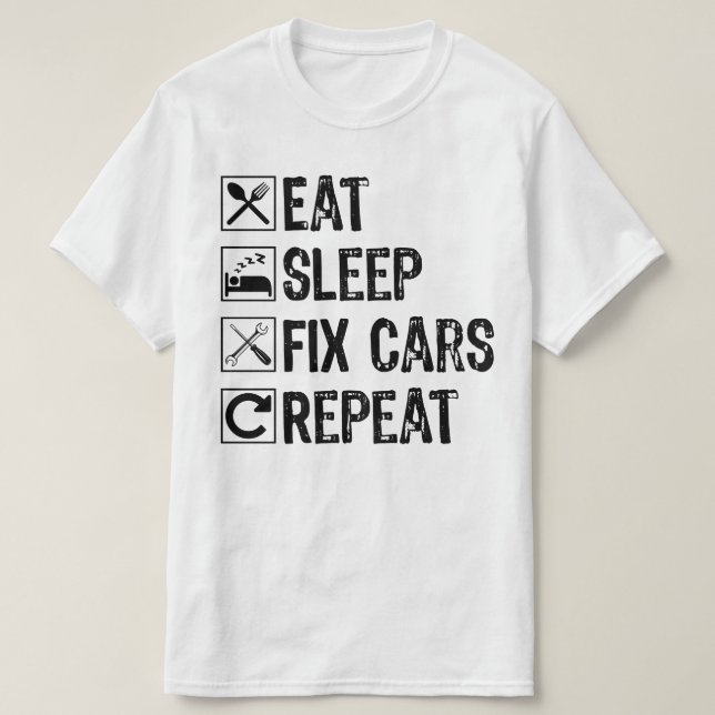 Camiseta Comer los coches de reparación del sueño Repetició (Diseño del anverso)