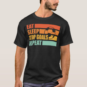 Camiseta Comer los objetivos de parada de sueño repetidos