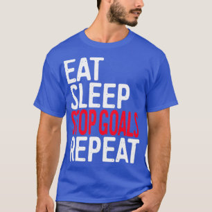 Camiseta Comer los objetivos de parada de sueño repetidos
