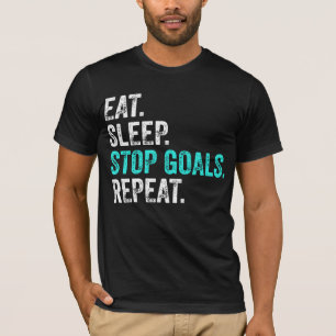 Camiseta Comer los objetivos de paro de sueño repetidos - R