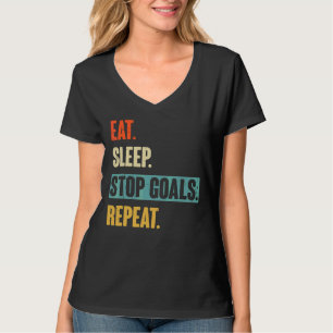 Camiseta Comer los objetivos de paro de sueño repetir hocke