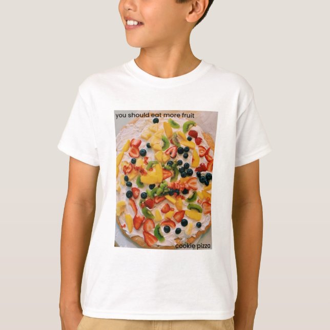 Camiseta Comer más galletas de fruta pizza (Anverso)