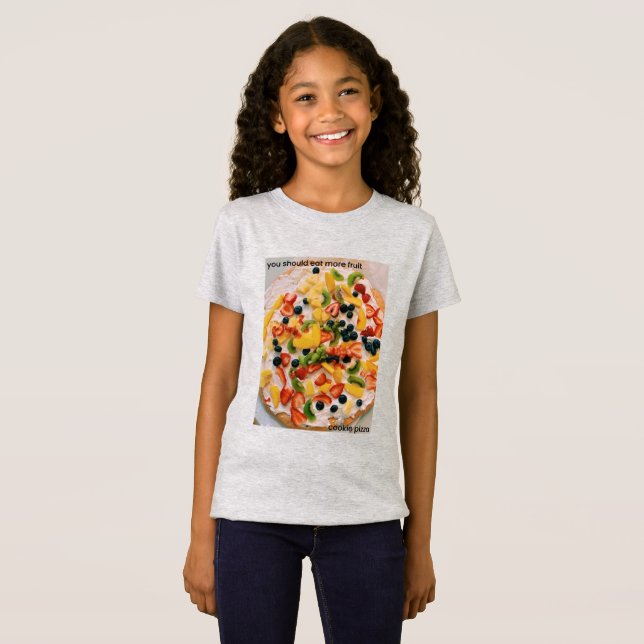 Camiseta Comer más galletas de fruta pizza (Anverso completo)