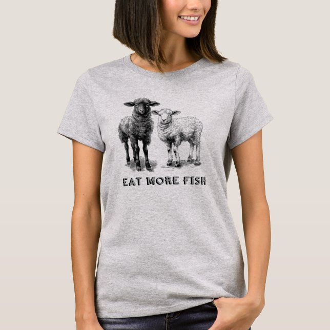 CAMISETA COMER MÁS PESCADO (Anverso)