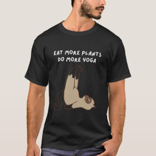 Camiseta Comer más plantas hace más yoga-vegano-vegetariano