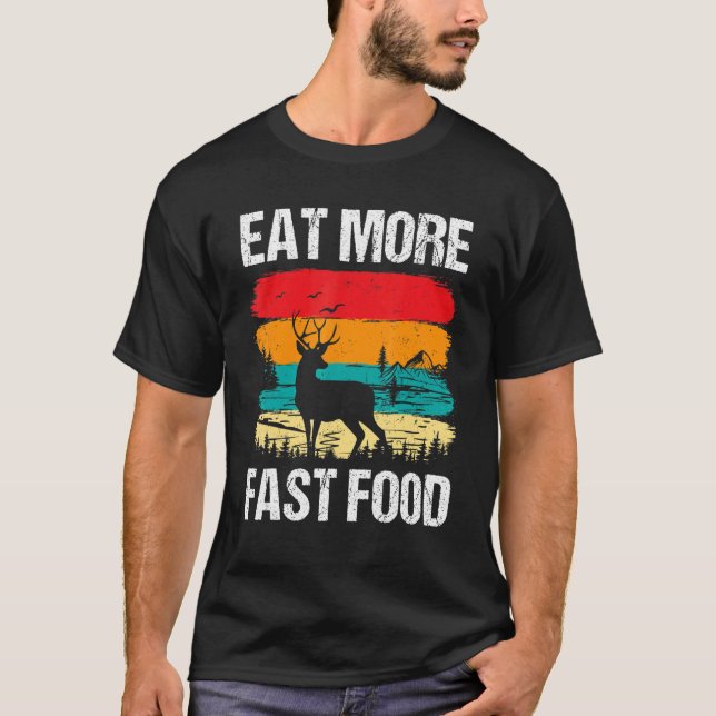 Camiseta Comer más rápido accesorios de caza de alce Elk Hu (Anverso)