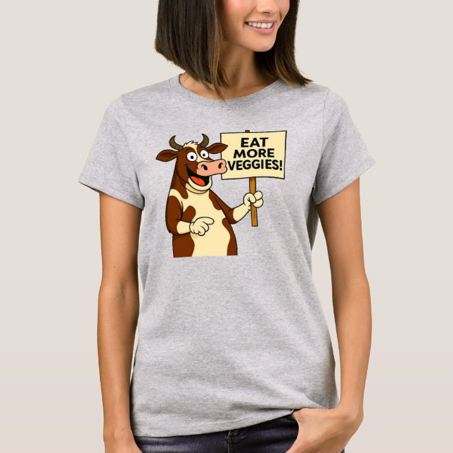 Camiseta Comer más vegetales vegetarianos (Anverso)