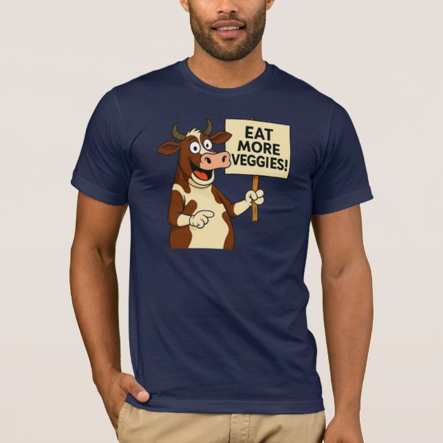 Camiseta Comer más vegetales vegetarianos (Anverso)