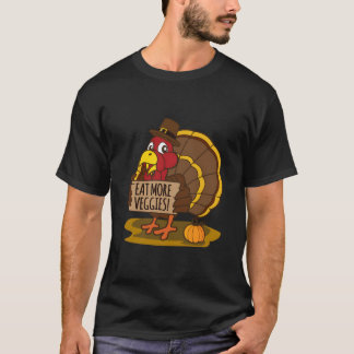 Camiseta Comer más verduras Cute Vegan Acción de Gracias