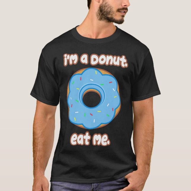 Camiseta Comer Me Donut comida de cumpleaños arco iris (Anverso)