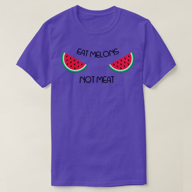 Camiseta Comer Melones No Carne (Diseño del anverso)