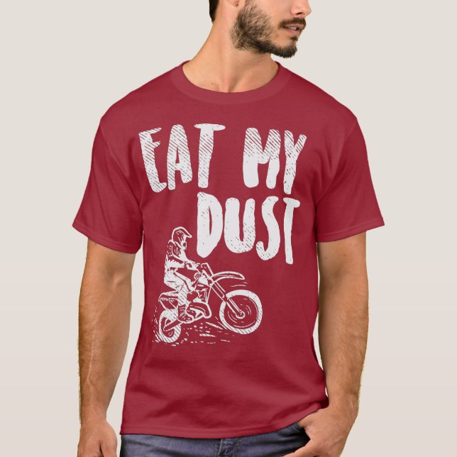 Camiseta Comer mi moto de suciedad moto motocross pista de  (Anverso)