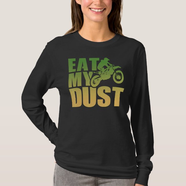 Camiseta Comer mi moto sucia de polvo (Anverso)