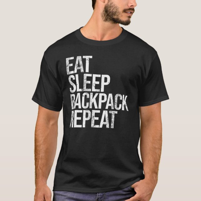 Camiseta Comer mochila de suspensión repetida (Anverso)
